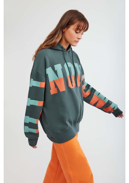 Tına Oversize Yeşil Sweatshirt modelleri