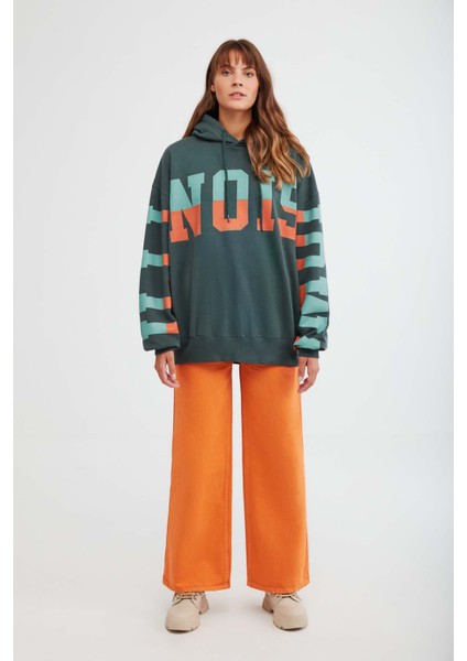 Tına Oversize Yeşil Sweatshirt fırsatları