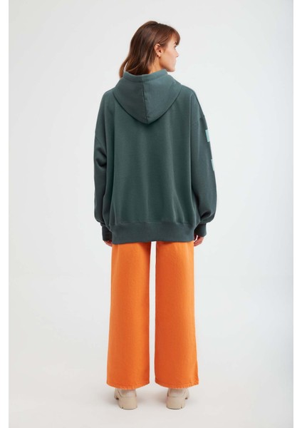 Tına Oversize Yeşil Sweatshirt indirimleri