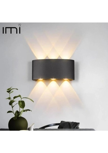 3lü Işık Süzmeli G.ışığı Ledli Dekoratif Modern Duvar Apliği-Bahçe,balkon,teras,oda