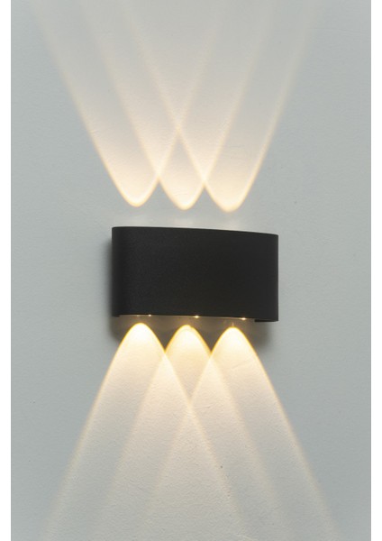 3lü Işık Süzmeli G.ışığı Ledli Dekoratif Modern Duvar Apliği-Bahçe,balkon,teras,oda modelleri