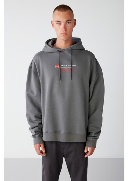 Route Oversize Gri Sweatshirt
