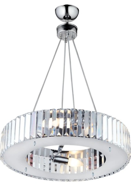 Lüx Elmas 44 cm 10LUK Taş Krom Avize modelleri
