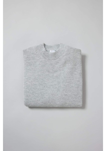 Relax Fit Bisiklet Yaka Triko Kazak E8390AX24CW