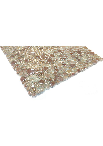 Mutfak Tezgah Arası, Havuz, Banyo, Sauna, Spa, Iç ve Dış Dekorasyonda Tüm Yüzeyler Için, Beyaz Üzerine Püskürtme Bordo, Damla, 31.5X31.5CM. Fileli Cam Mozaik. (10 File Karo = 1 M2 Fiyatıdır ) fiyatları