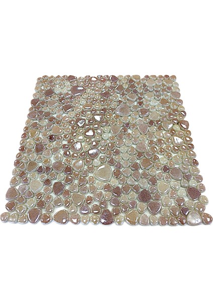 Mutfak Tezgah Arası, Havuz, Banyo, Sauna, Spa, Iç ve Dış Dekorasyonda Tüm Yüzeyler Için, Beyaz Üzerine Püskürtme Bordo, Damla, 31.5X31.5CM. Fileli Cam Mozaik. (10 File Karo = 1 M2 Fiyatıdır ) fırsatları