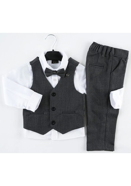 Düz Renk Yelekli Takım