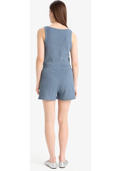 Regular Fit 2'li Takım Bürümcük Atlet Şort F1487AX25SM