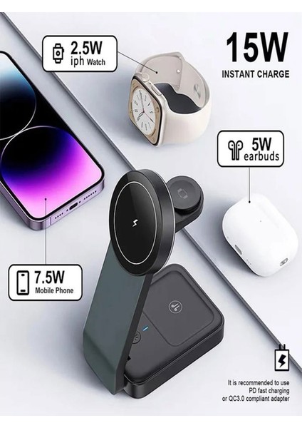 AW18, 15 Watt Mıknatıslı Wireless Şarj Standı fiyatları