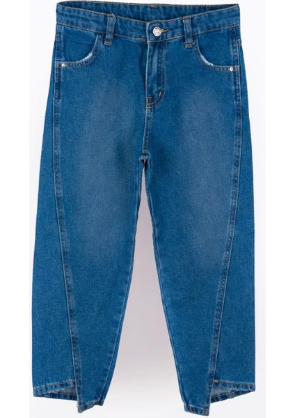 Yigit Butik Mom Fit Kız Çocuk Jean Pantolon