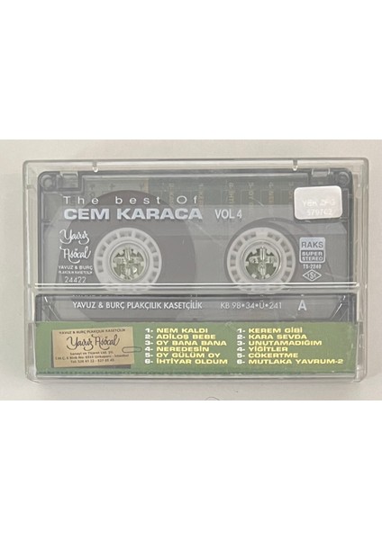 Cem Karaca The Best Of Cem Karaca Volume 4 Kaset (Orijinal Dönem Baskı Kaset) fiyatları