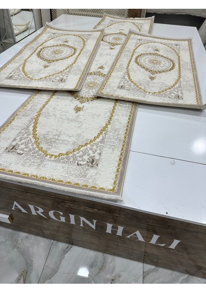 Yatak Odası Halısı Üçlü Set Gold Vizon Argın Halı