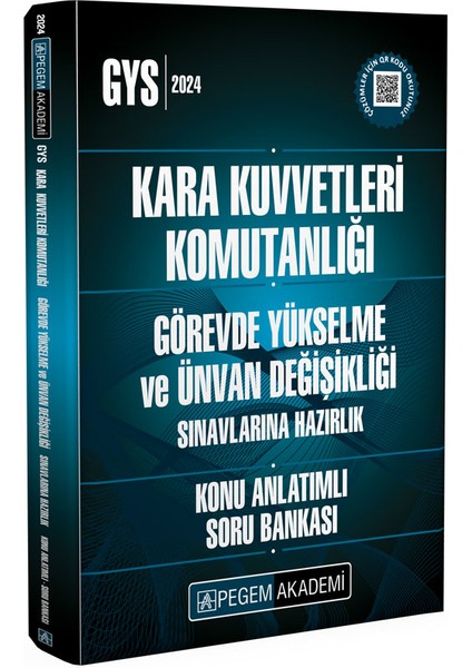 2024 Kara Kuvvetleri Komutanlığı Görevde Yükselme ve Ünvan Değişikliği Sınavlarına Hazırlık Konu Anlatımlı Soru Bankası