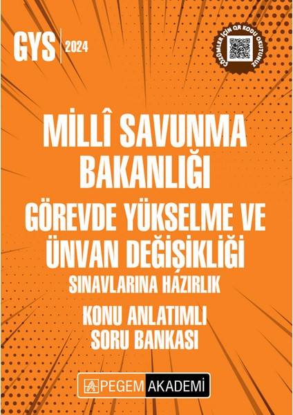 2024 Milli Savunma Bakanlığı Görevde Yükselme ve Ünvan Değişikliği Sınavı Konu Anlatımlı Soru Bankası