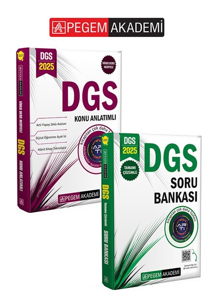 Pegem Akademi Yayıncılık2025 DGS Konu+2025 DGS Soru Bankası Seti (2.Kitap)