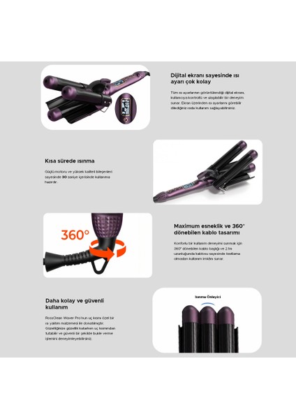 Favored Waver Pro LED Ekranlı Wag Su Dalgası Saç Maşası