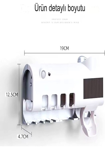 Uv Steril Diş Macunu Sıkacağı Dispenseri 4’lü Diş Fırçası Tutucu | Sensörlü, Şarjlı, Otomatik modelleri