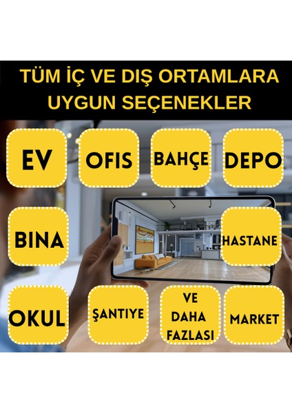 4 Kameralı Kare 4 Dış Kamera Set Harddisksiz Full Hd Gece Görüşlü Güvenlik Kamerası Sistemi