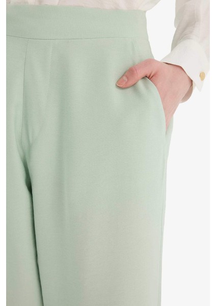 Wide Leg Basic Düz Geniş Paça Pantolon E7979AX25SM