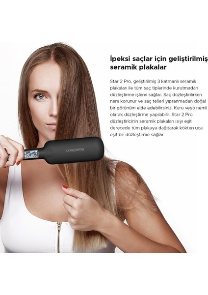 Favored Star 2 Pro LED Ekranlı Geniş Plaka Saç Düzleştirici
