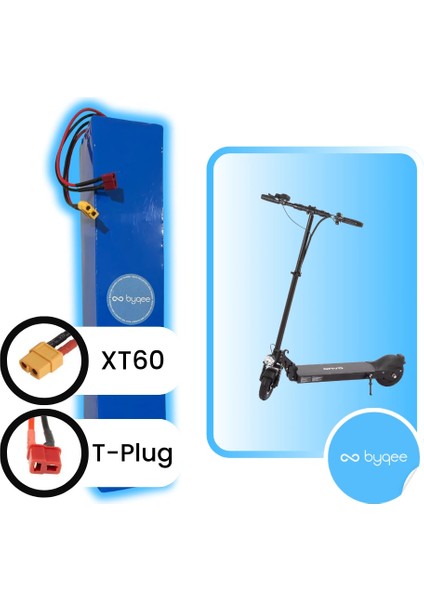 OV-007 Elektrikli Scooter Batarya - 36V - 10 Ah (Sıfır Pil Paketi)