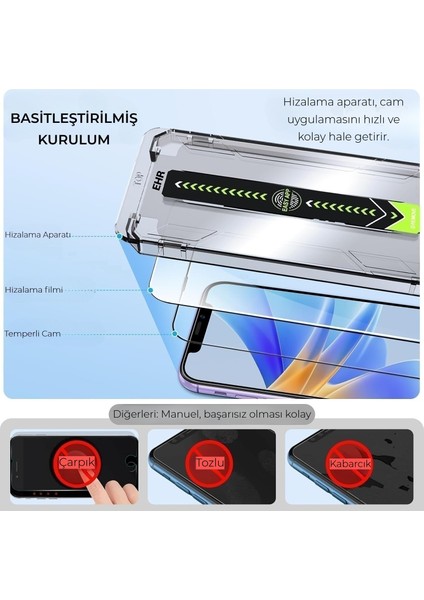 iPhone 11 Pro/x/xs Otomatik Kolay Kurulum Aparatlı Toz Bırakmayan Full Kaplayan Ekran Koruyucu Cam(2 Adet) fiyatları