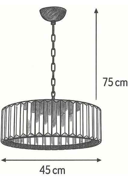 Lüx Elmas 45 cm Gümüş Avize fırsatları