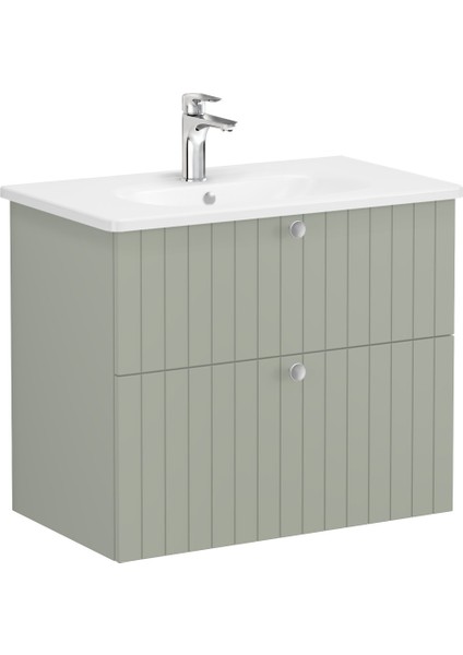 Root GROOVE 69442 Lavabo Dolabı, Iki Çekmeceli, Mat Retro Yeşil