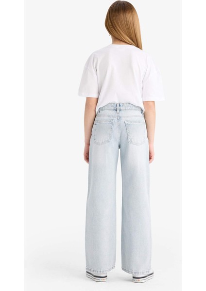 Kız Çocuk Straight Wide Jean Pantolon