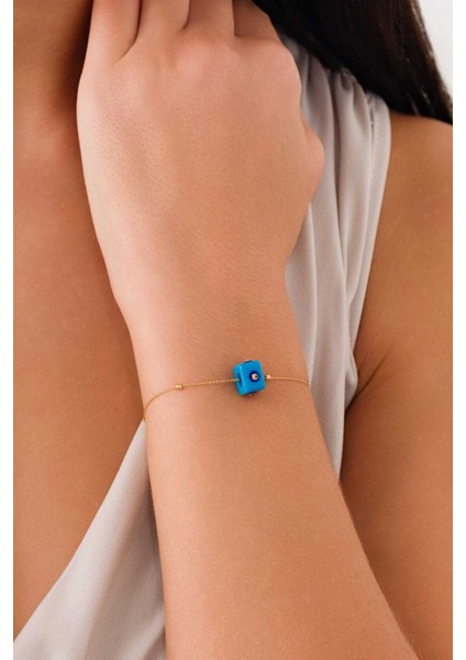 14 Ayar Altın Forse Zincir Topcik Bileklik