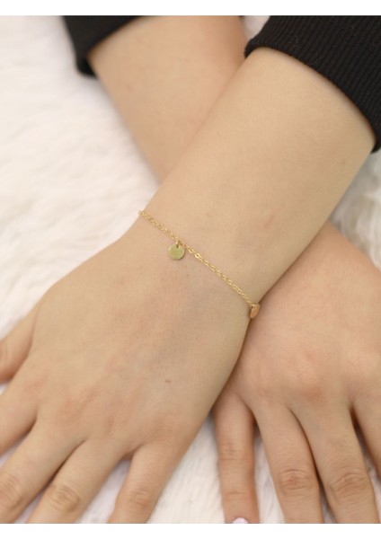 14 Ayar Altın 3'lü Sallantılı Plaka Bileklik