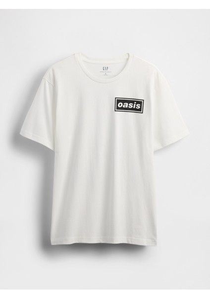 Erkek Beyaz Oasis Grafik Ringer T-Shirt fiyatları