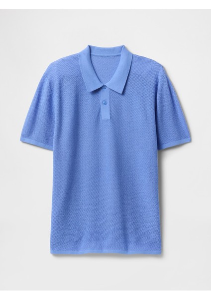 Erkek Bebe Mavisi Dokulu Kroşe Polo T-Shirt fiyatları