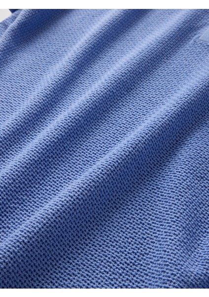 Erkek Bebe Mavisi Dokulu Kroşe Polo T-Shirt modelleri