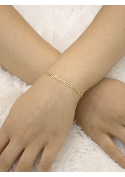 14 Ayar Altın Figaro Bileklik