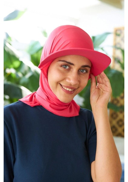Starinci Kadın Tesettür Bone Siperli Şeker Pembe