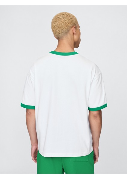 Erkek Beyaz Brannan Bear Ringer T-Shirt fırsatları