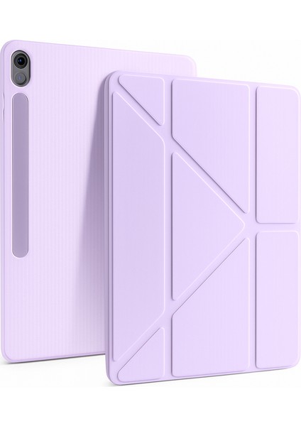 Samsung Galaxy Tab S9 Fe / S10 Fe 10.9'' Uyumlu Kılıf Kalem Bölmeli Uyku Modlu Arkası Silikon Kapak