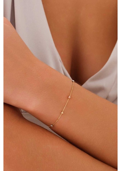 14 Ayar Altın 3 Renk Dorikalı Bileklik