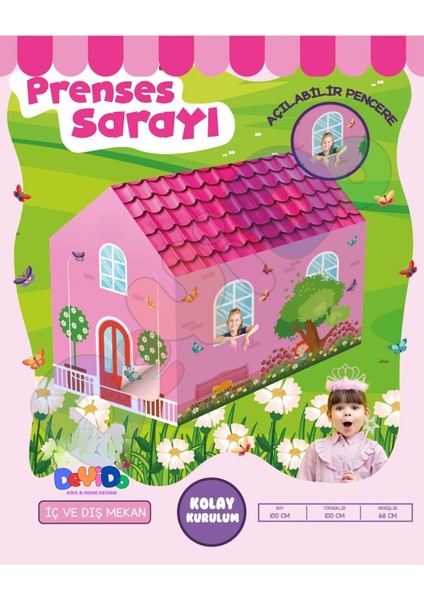 Prenses Sarayı Oyun Çadırı Barbi Evi Prenses Şato Çadır Evcilik Oyun Evi