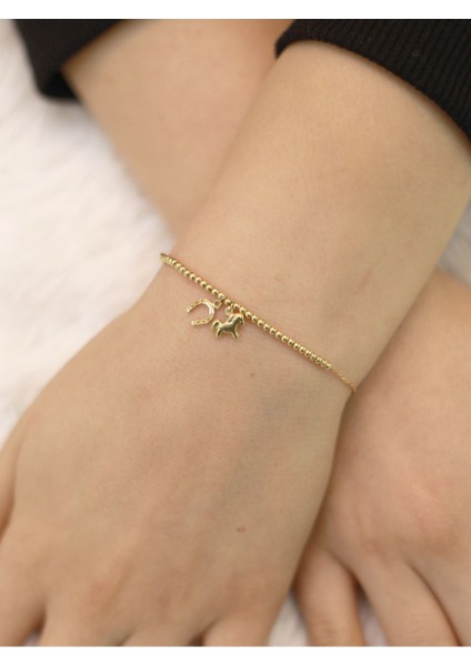 14 Ayar Altın At&nal Sallantılı Bileklik