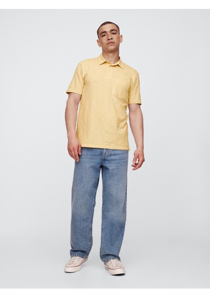 Erkek Sarı Cepli Polo T-Shirt fırsatları
