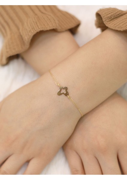 14 Ayar Altın Kelebek Tasarımlı Bileklik