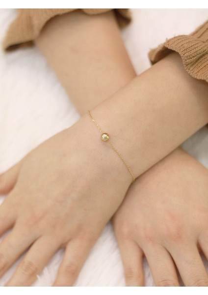 14 Ayar Altın Tek Toplu Bileklik