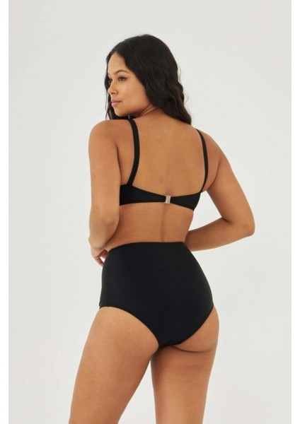 Starinci Kadın Siyah Yüksek Bel Bikini Takımı Esnek Örme Kumaş ile Şık Tasarım fırsatları