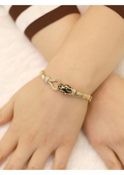 14 Ayar Altın Yılan Tasarımlı Bileklik