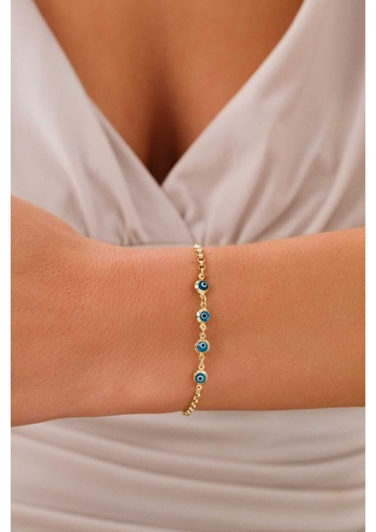 14 Ayar Altın 4 Gözlü Bebek Künyesi