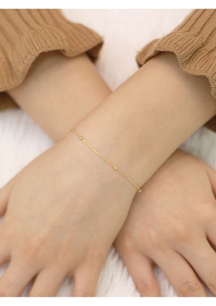 14 Ayar Altın 5'li Topcuk Bileklik