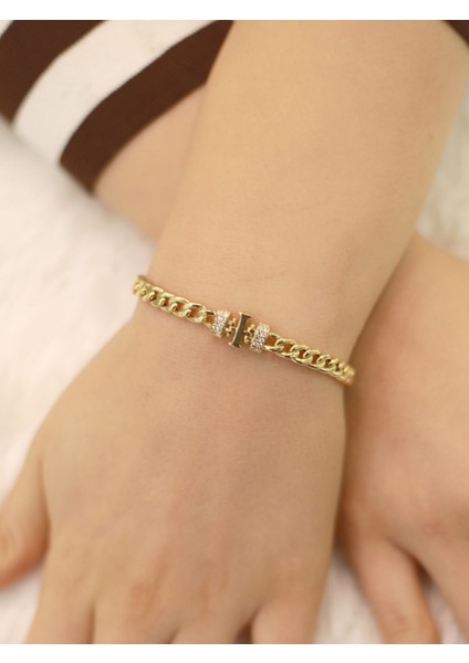 14 Ayar Altın I Harfi Gurmet Bileklik