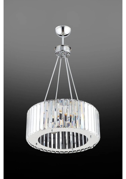 Lüx Elmas 35 cm Gümüş Kristal Avize modelleri